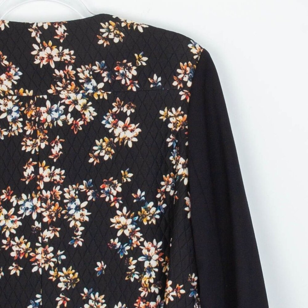 Logo Lori Goldstein Womens Quilted Floral Jacket Size‎ 16 Black Lagenlook Fairy - Picture 8 of 9